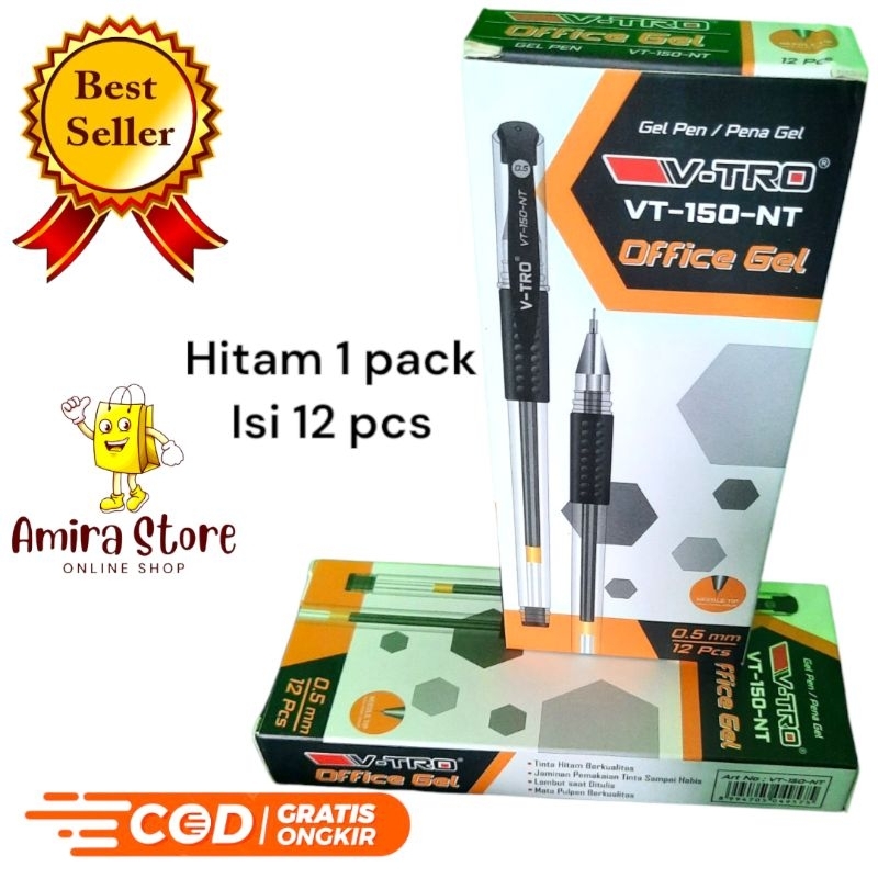 

Pulpen V-TRO office GeL 1 Pack isi 12 pcs