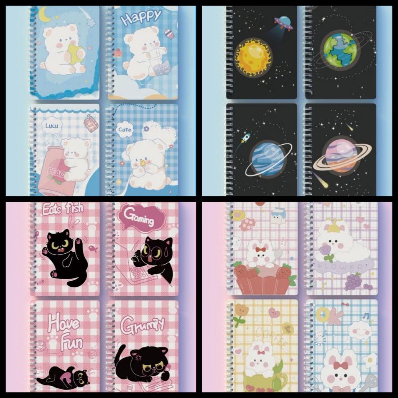 

LYSASHOP Notebook A5 Buku Diary Aesthetic Buku Jurnal Aesthetic Sekolah 60 Lembar