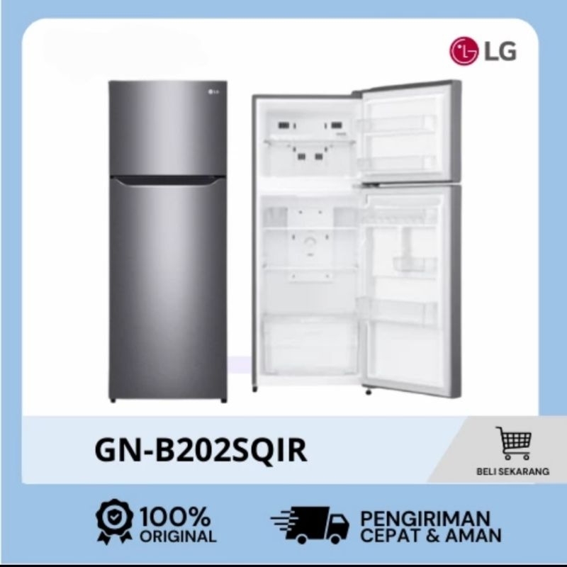 Kulkas 2 Pintu LG GNB202SQIR lemari es 2 pintu LG GNB202 LG kulkas 2 pintu GN-B202SQIR [Garansi Resm