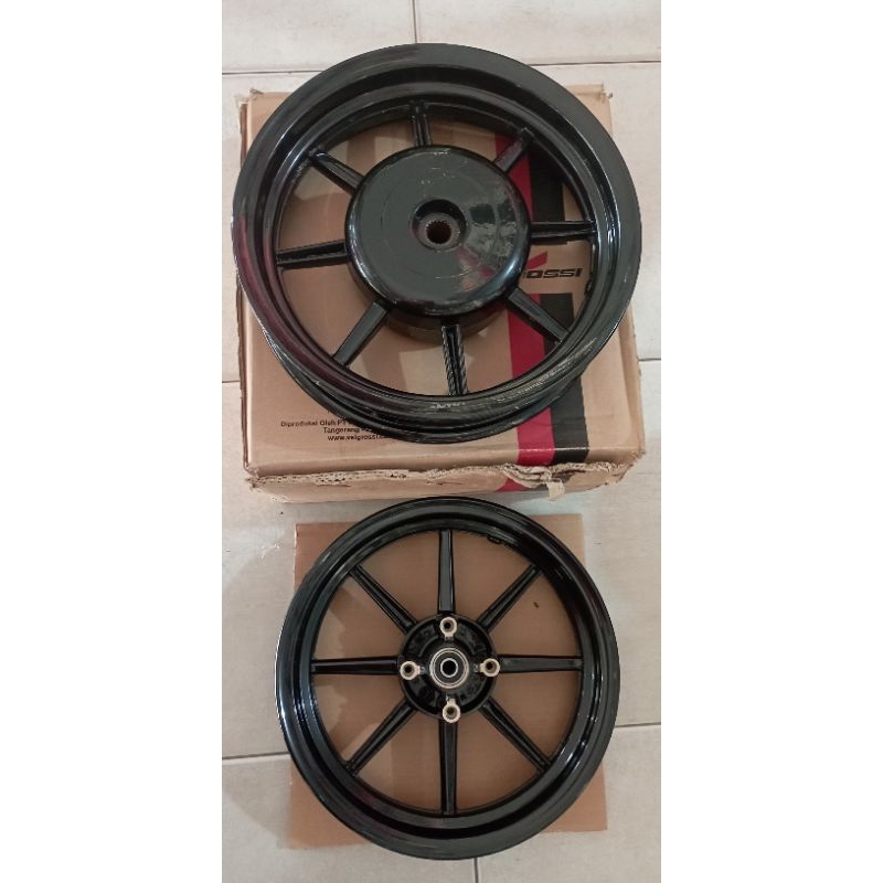 Velg Scoopy 12 Comet Black Vrossi Veleg Motor Scoopy 12 palang 8 Hitam Original V Rossi