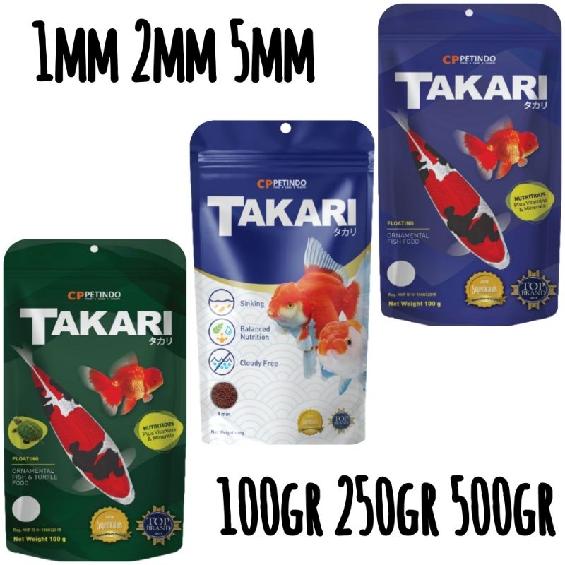 TAKARI 100gr / TAKARI 250gr / TAKARI 500gr / takari floating / takari sinking / takari hijau / takar