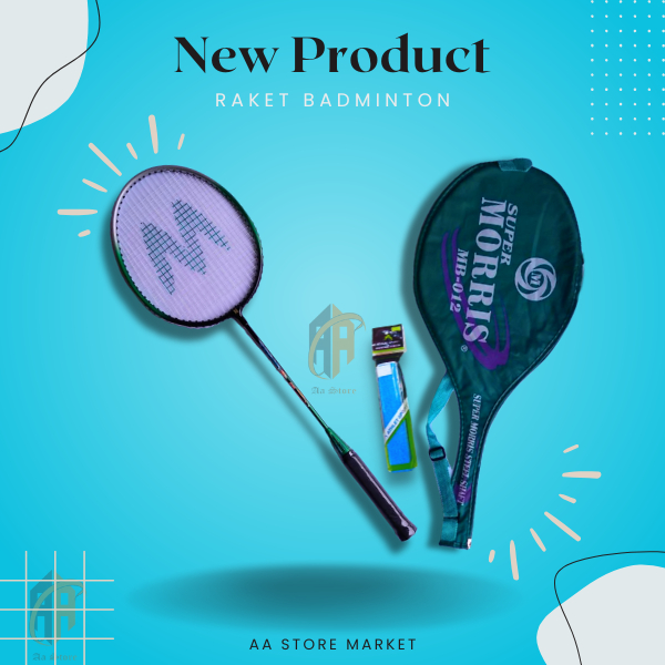 ( MORIS PAKET KOMPLIT ) raket badminton / raket bulutangkis / raket asli murah isi 2 kuat murah / ra