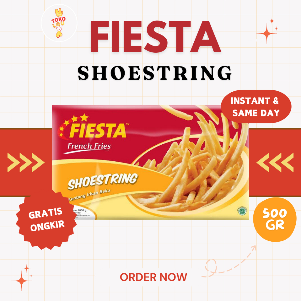 

FIESTA FRENCH FRIES SHOESTRING 500GR & 1KG | KENTANG GORENG FIESTA