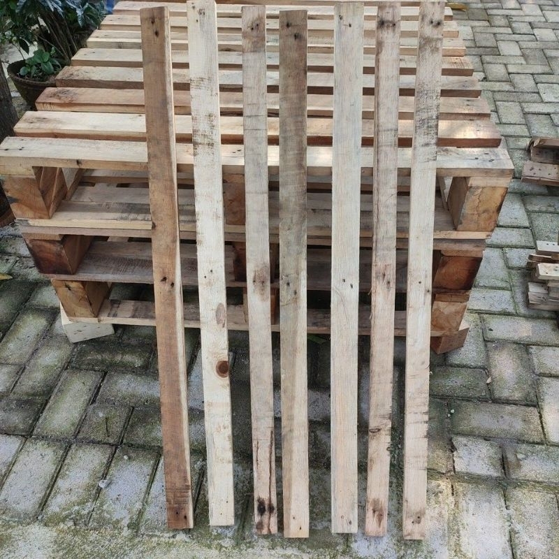 Kayu Bekas Palet - Bahan Keras -  Panjang 1 meter / custom (dalam cm)