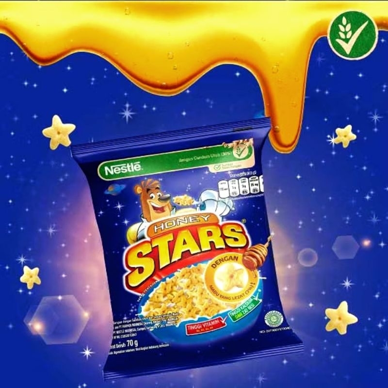 

Nestle honey stars sereal bintang lapis madu 70 gram pouch