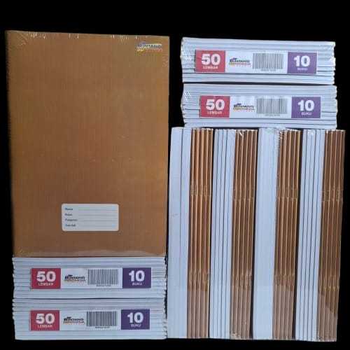 

BUKU TULIS CAMPUS COVER SAMPUL COKLAT ISI 50 LEMBAR - 1PACK ISI 10 BUKU