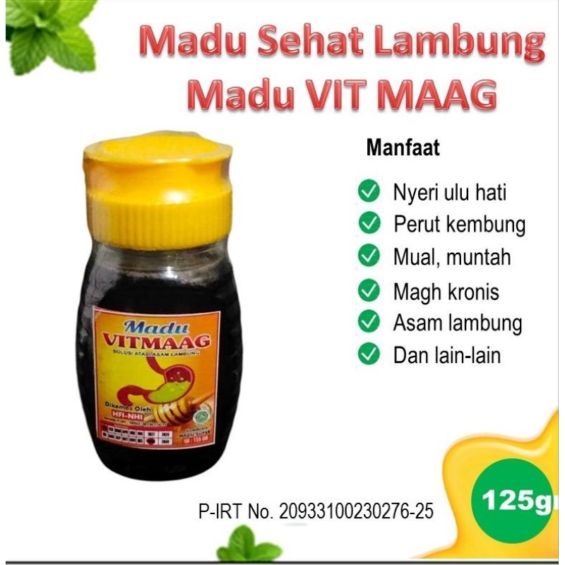 

Madu Lambung, Madu VitMaag madu sehat lambung, magh, nyeri ulu hati kemasan isi 125 gram