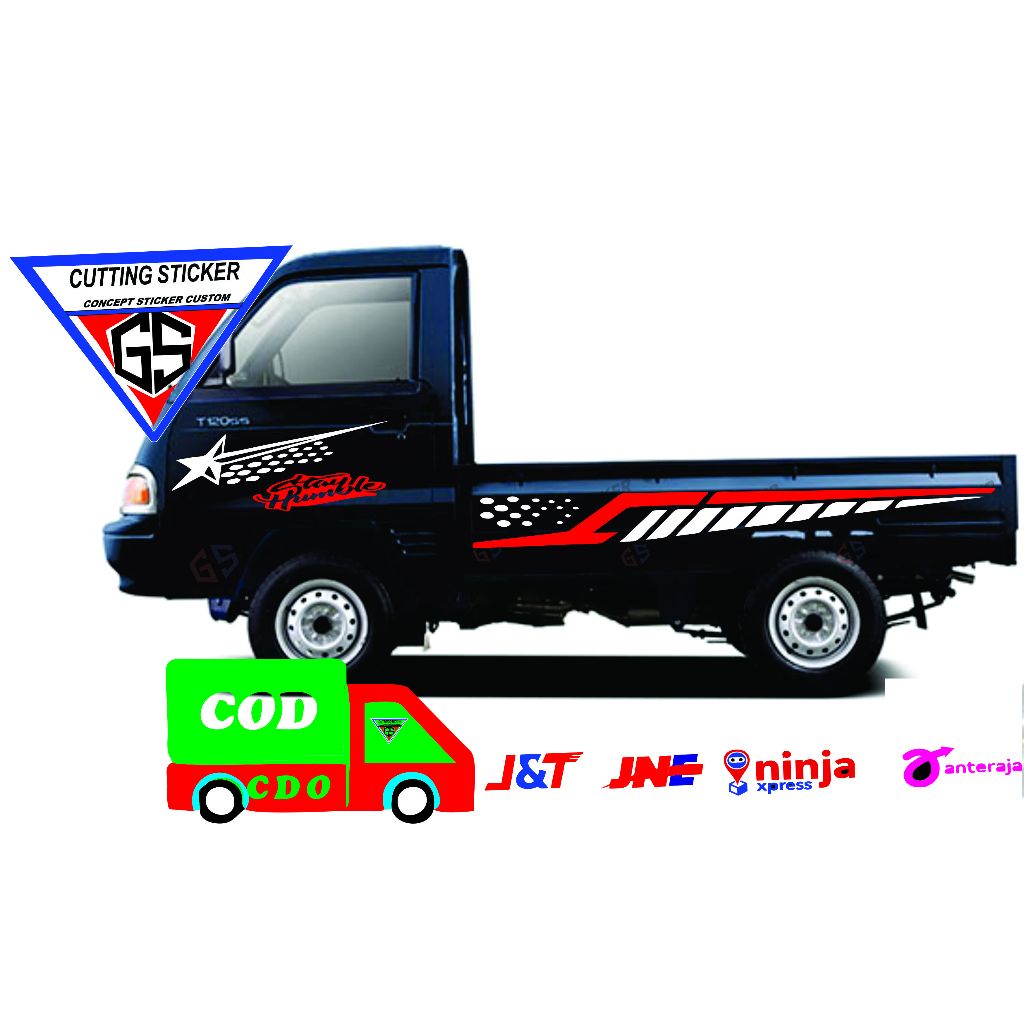 sticker mobil pick up carry sticker list body samping mobil pick up ceri l300 sticker cuting