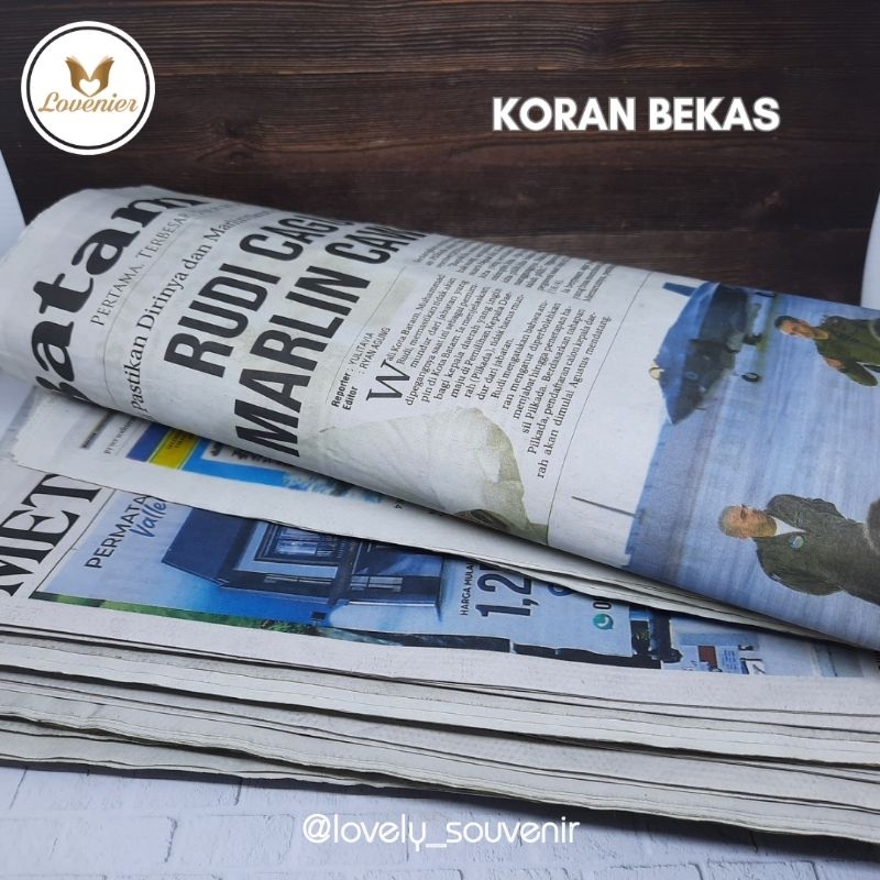 Koran Bekas Bahan Kerajinan