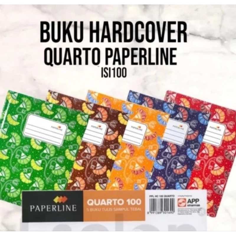 

PAPERLINE Buku Tulis Hard Cover Expedisi 100 Lembar / Kwarto 100 Lembar / Kwarto 200 Lembar / Kwarto 300 Lembar - Pack.