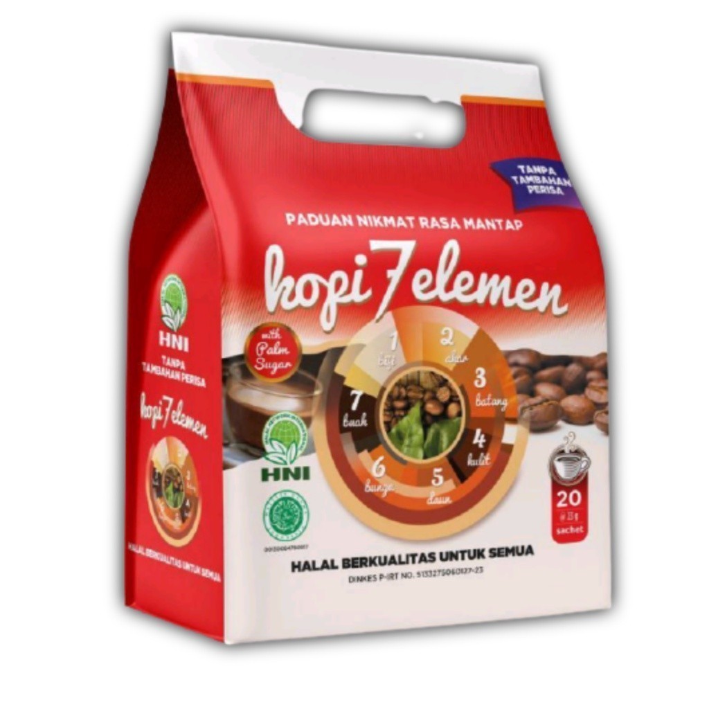 

HNI Kopi Sevel Kopi 7 Elemen Herbal Premium 20 Sachets × 21gr