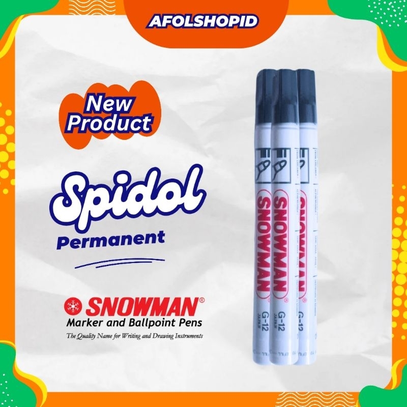 

Spidol Permanent Snowman G-12 Hitam – Tinta Permanen Kuat, Awet & Tahan Air