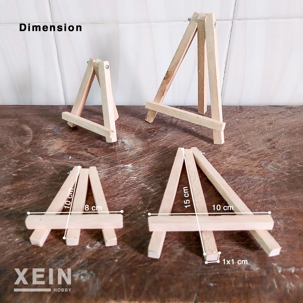 

EASEL KAYU Homemade Premium | 15cm Decorative | Stand Kayu Mini Hiasan Kerajinan Pajangan Natural