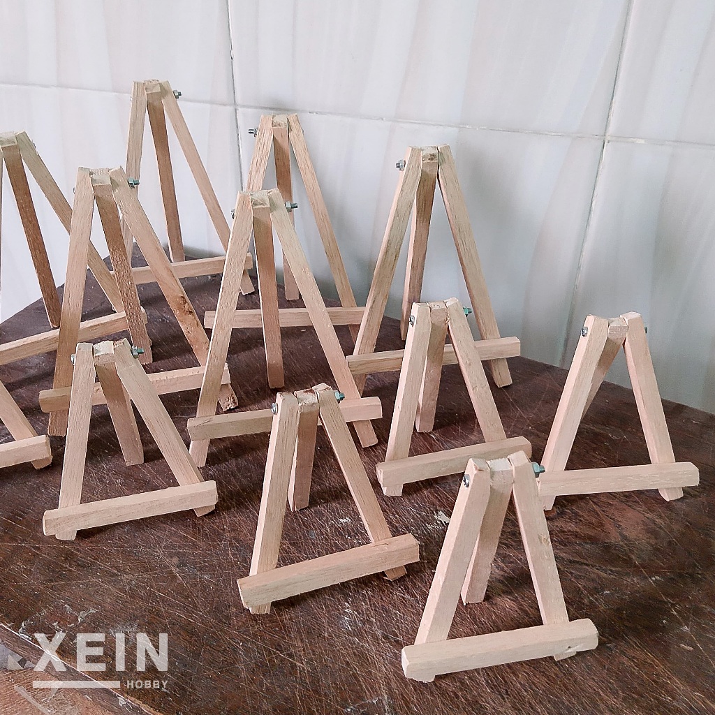 

EASEL KAYU Homemade Premium | 15cm Decorative | Stand Kayu Mini Hiasan Kerajinan Pajangan Natural