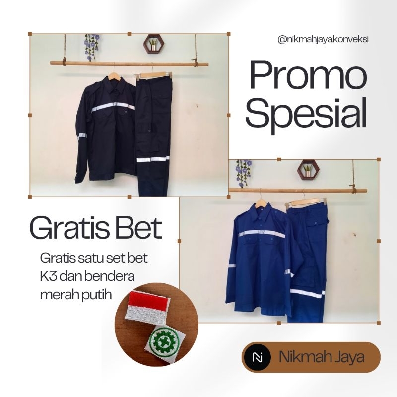 wearpack baju safety proyek lapangan - wearpack setelan baju celana safety proyek lapangan