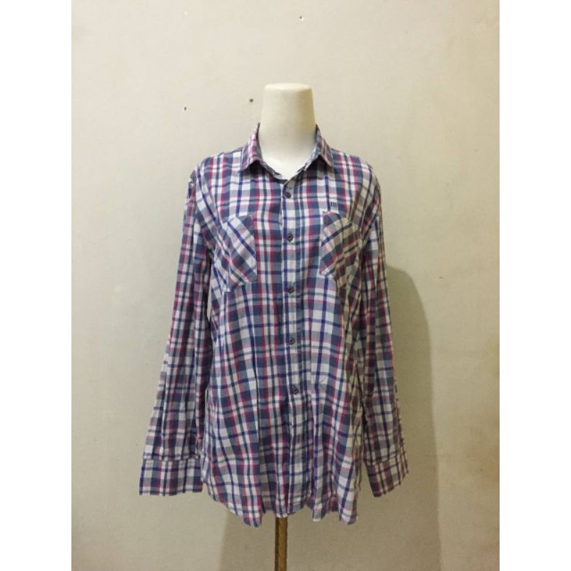 [preloved] kemeja 3second biru