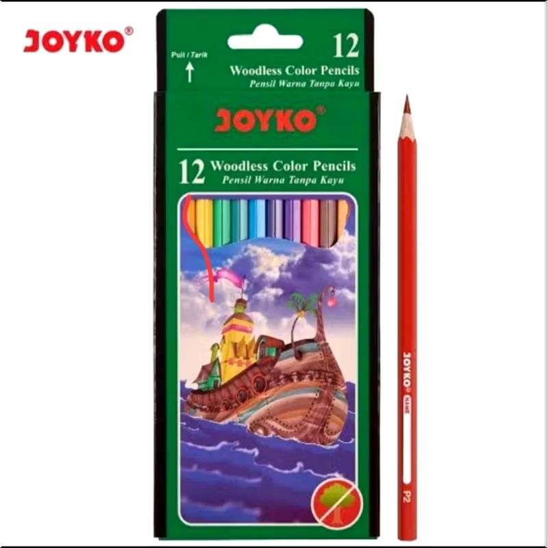 

12pcs)Pensil warna JOYKO CP - 103 / pensil warna JOYKO panjang 12warna