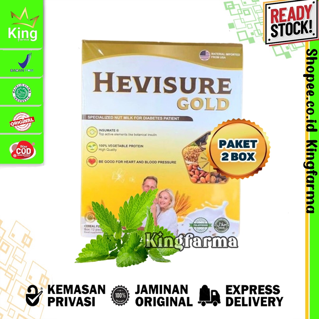 

2 BOX HEVISURE GOLD ASLI SUSU HERBAL ATASI DIABETES KENCING MANIS