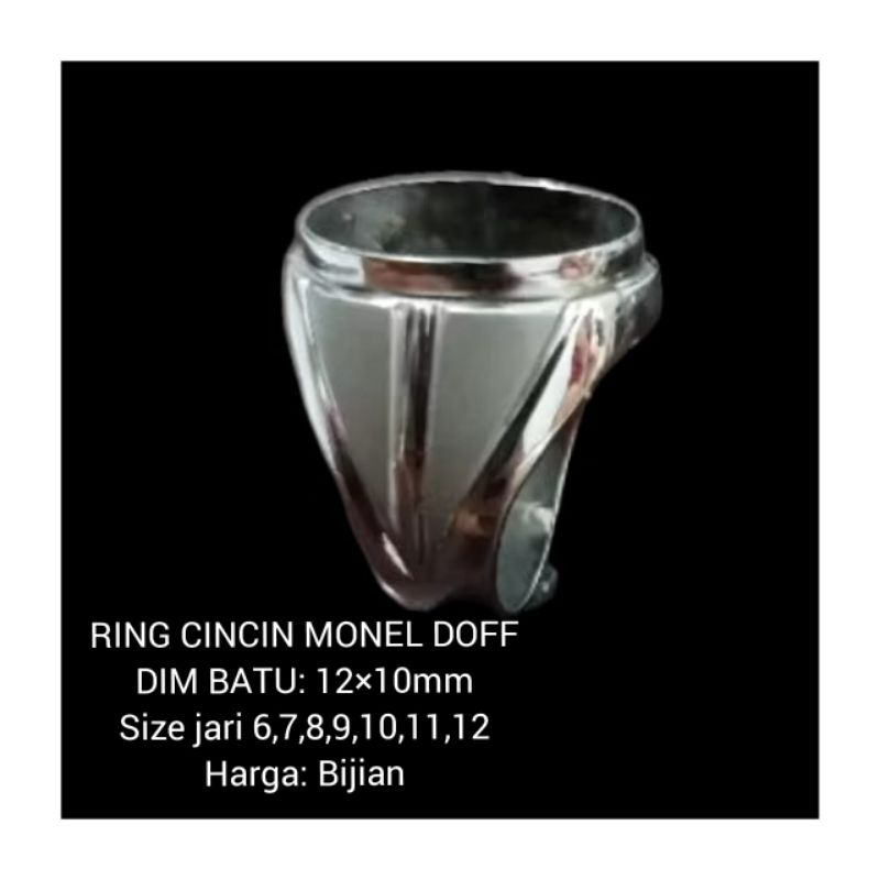 RING CINCIN /EMBAN MONEL DOFF HALUS DIM 12×10mm
