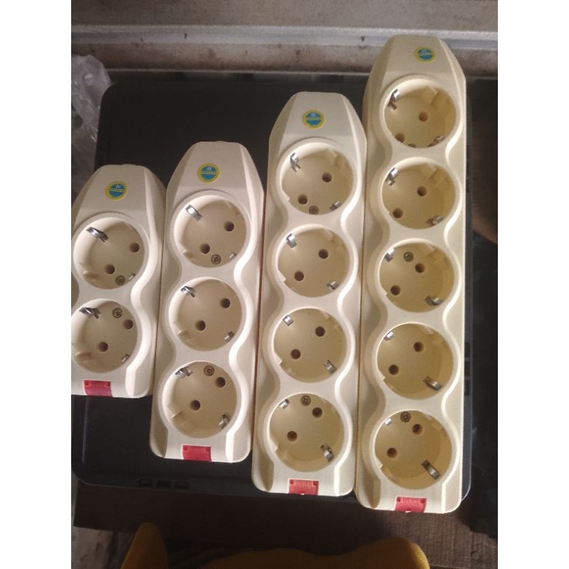 MIKOTEK Stop Kontak Terminal Kuningan Tanpa Kabel 2Lubang  3Lubang 4Lubang 5Lubang