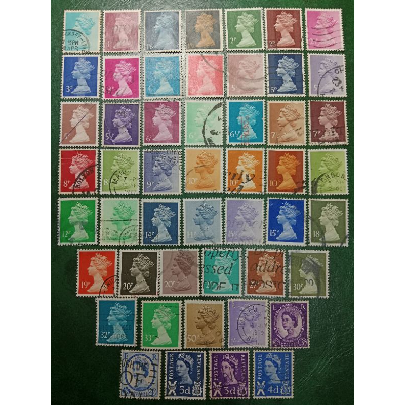 

Prangko British Kuno 50 Pcs Queen Elizabeth II Campur USED
