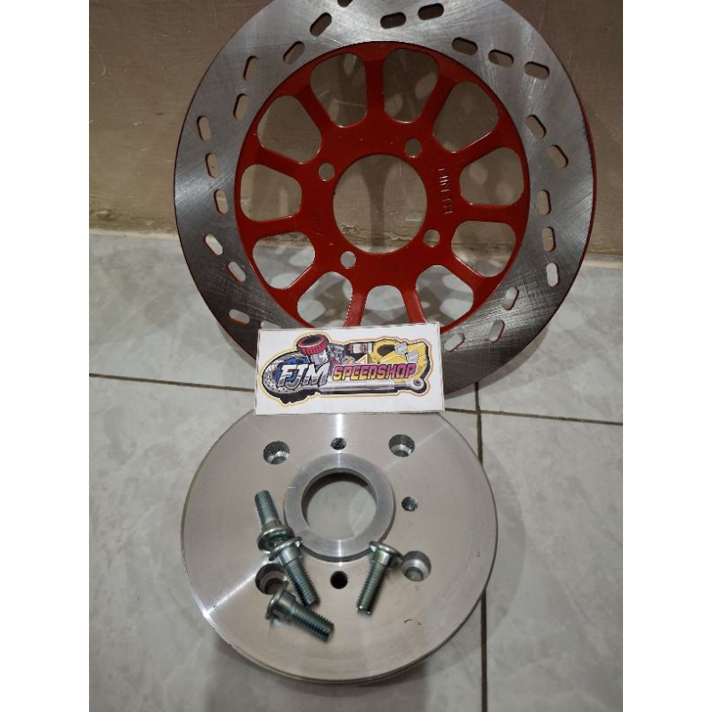 Plendes adaptor cakram satria 2tak tromol besar 4 lubang pnp VEGA/JUPITER NEW GL MP TIGER VIXION OLD