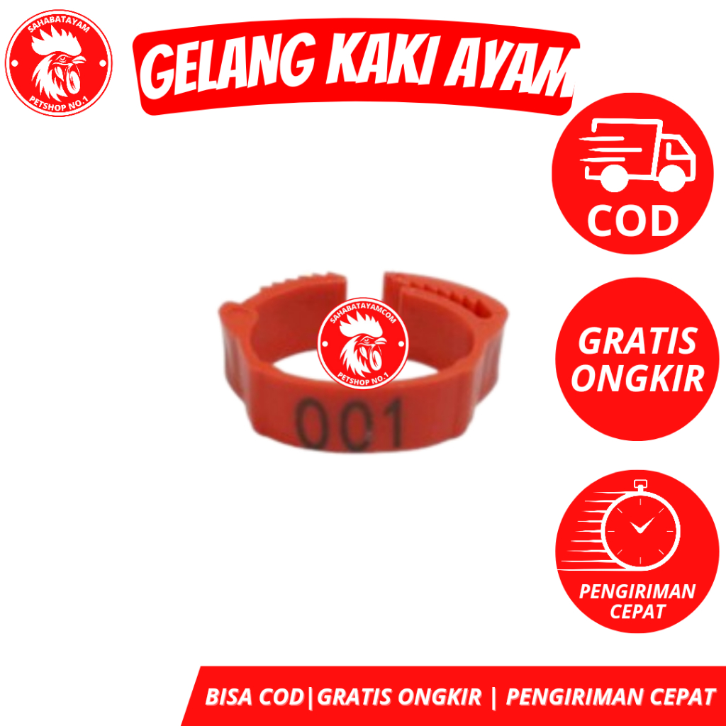 Gelang Kaki Ayam 10 pcs Segel Kaki Ayam Gelang Kaki Ayam Shamo Gelang Kaki Ring