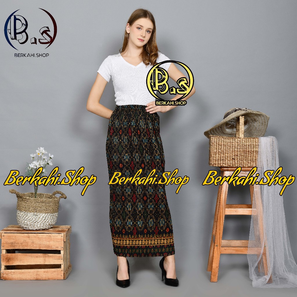 Rok Plisket / Rok Plisket Batik/ Kain Rok plisket batik bawahan kebaya | motif aurel