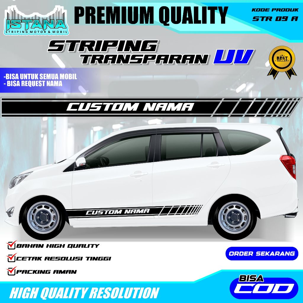 -STR 09-STICKER LIST PINTU MOBIL CUTTING-STICKER MOBIL FREE CUSTOM NAMA-STICKER MOBIL XPANDER INOVA