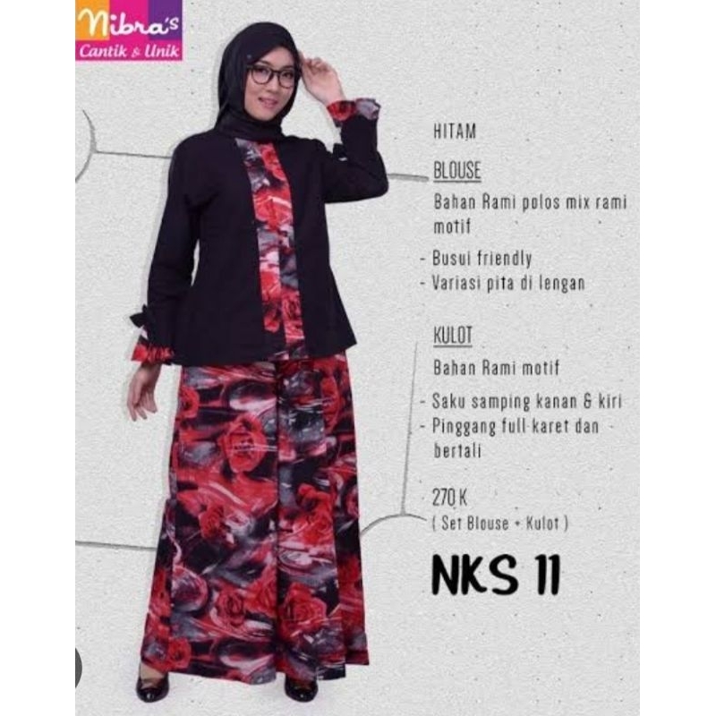 NKS 11/Nibras Setelan Kulot Dewasa/Setelan Kulot Nibras Dewasa