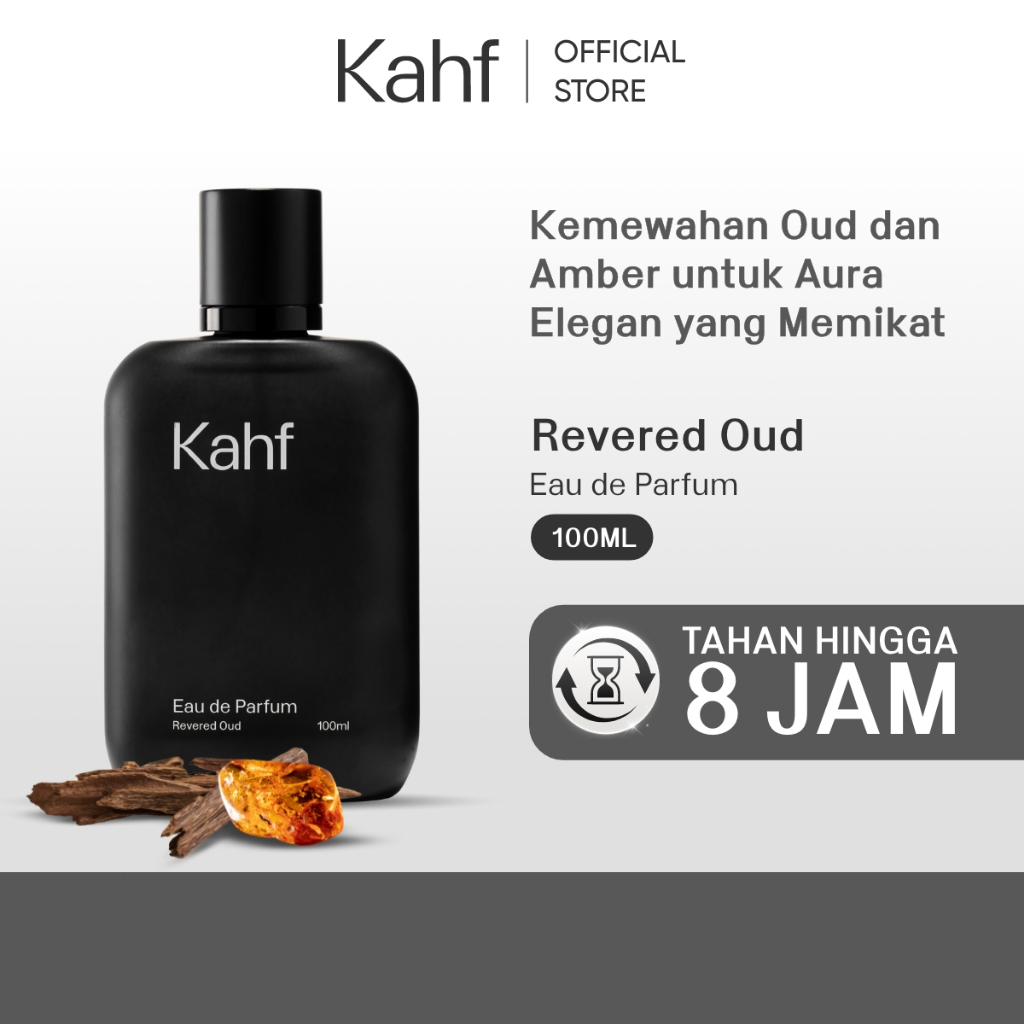 Kahf Eau de Parfum Revered Oud 100 ml - Parfum Pria Wangi Tahan Lama