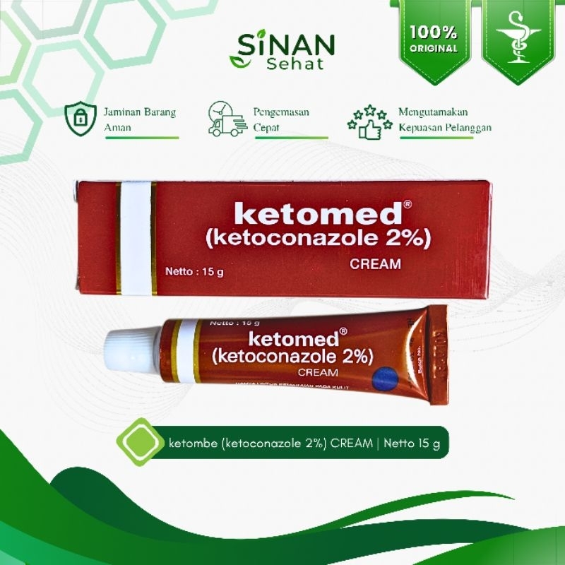 Apotek Sinan Sehat | Ketomed (Ketoconazole 2%) cream 15 gr - Salep Jamur Kulit