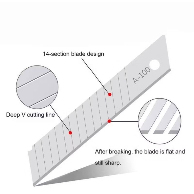 

Refill isi cutter isi 10 pcs - Pisau cuter besar - Isi ulang cutter