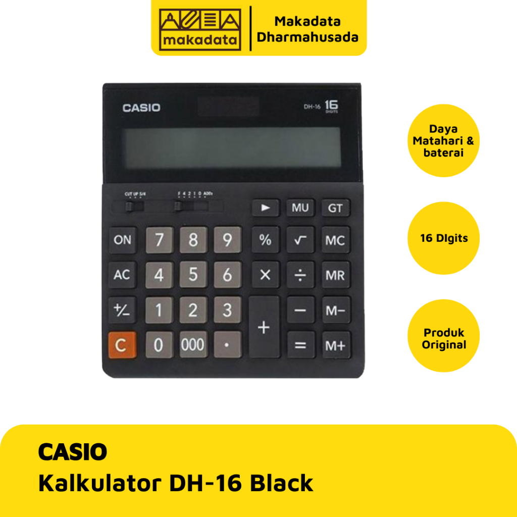 

CALCULATOR | KALKULATOR CASIO DH-16 BLACK