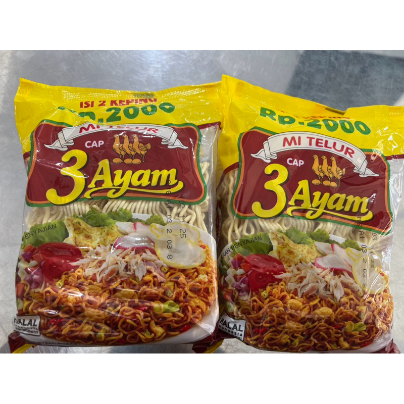 

Mi Telur Cap 3 Ayam 110gr