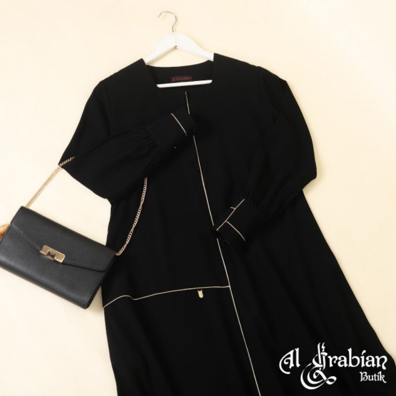 ABAYA GOLDEN BLACK BY AL ARABIAN BUTIK | ABAYA PREMIUM JETBLACK ARABIAN | GAMIS UMRAH HAJI EXCLUSIVE