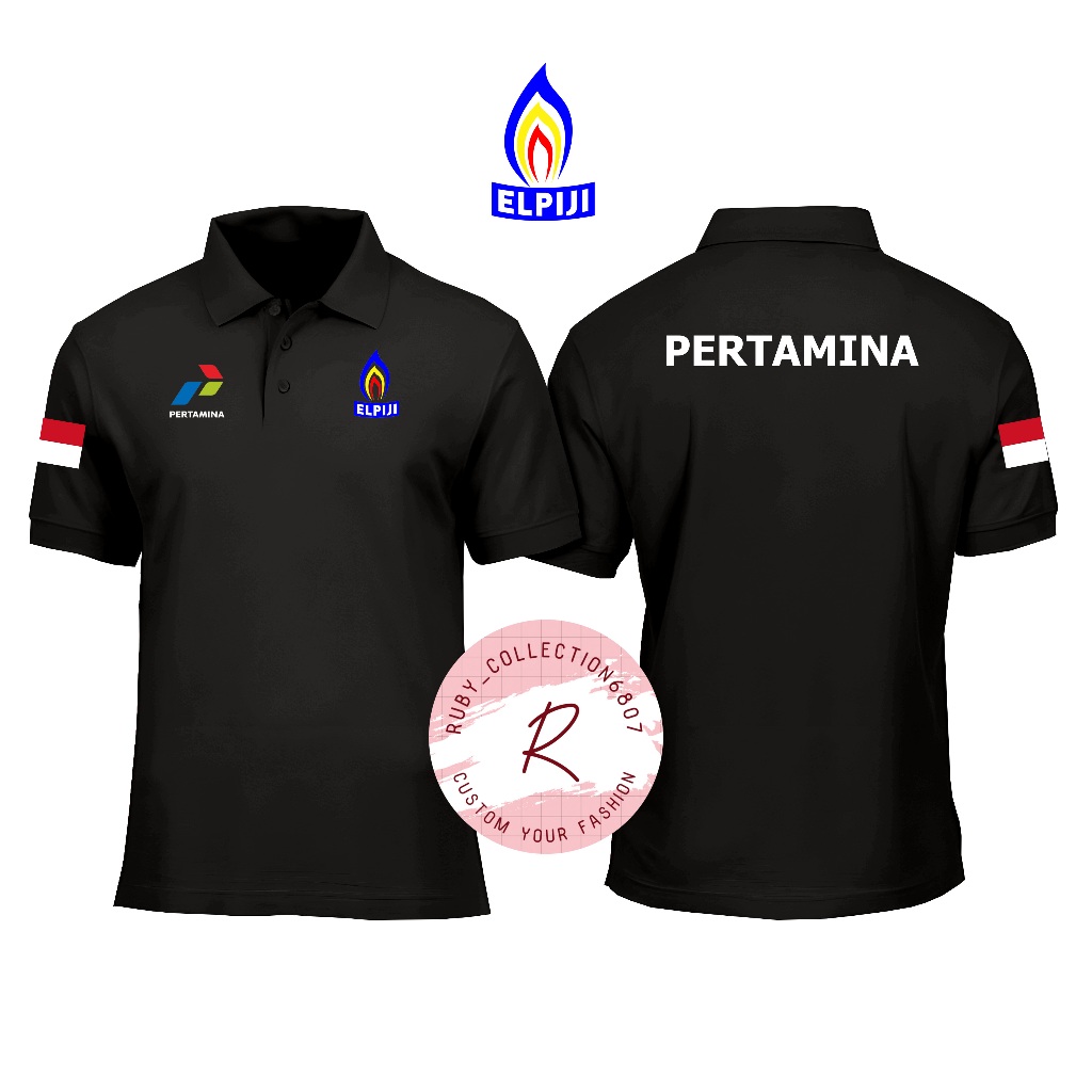 KAOS MODEL POLO KERAH PERTAMINA ELPIJI - KAOS POLO LPJ - POLO PERTAMINA LPJ