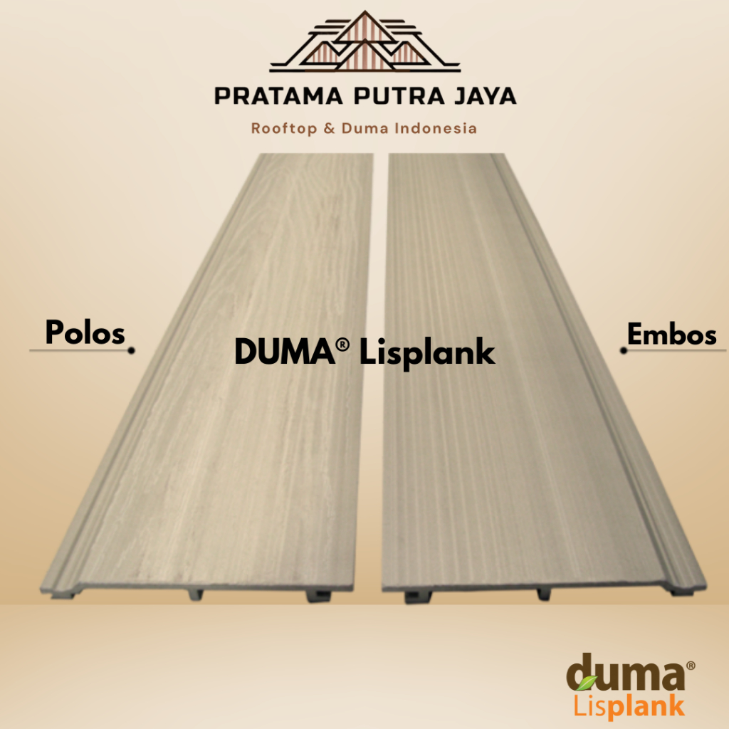 DUMA LISPLANK BAHAN WPC PELAPIS DINDING DAN PLAFON