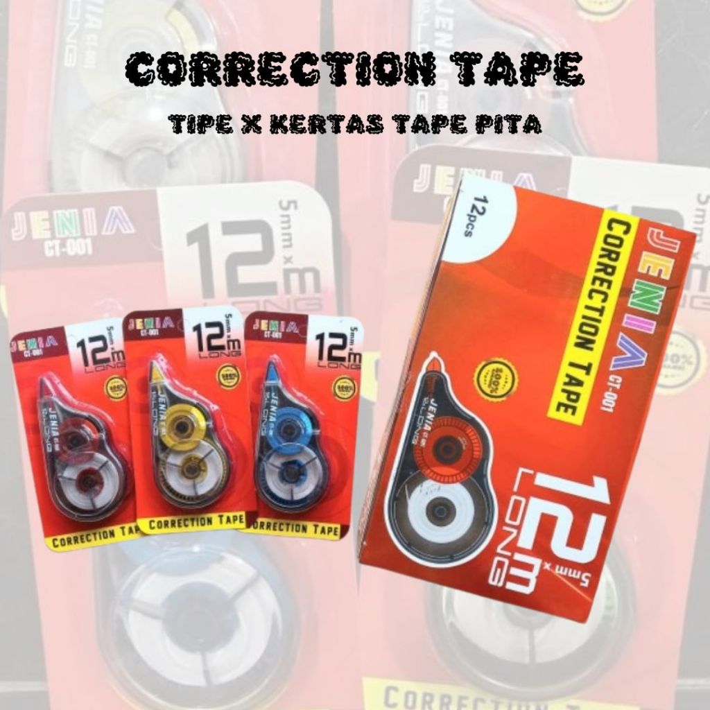 

Tipe X Kertas Correction Tape Pita 12 meter x 5 mm