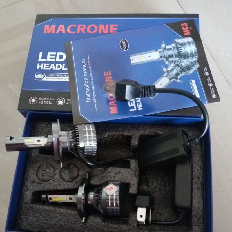 Bohlam Led h4 3 warna MACRONE