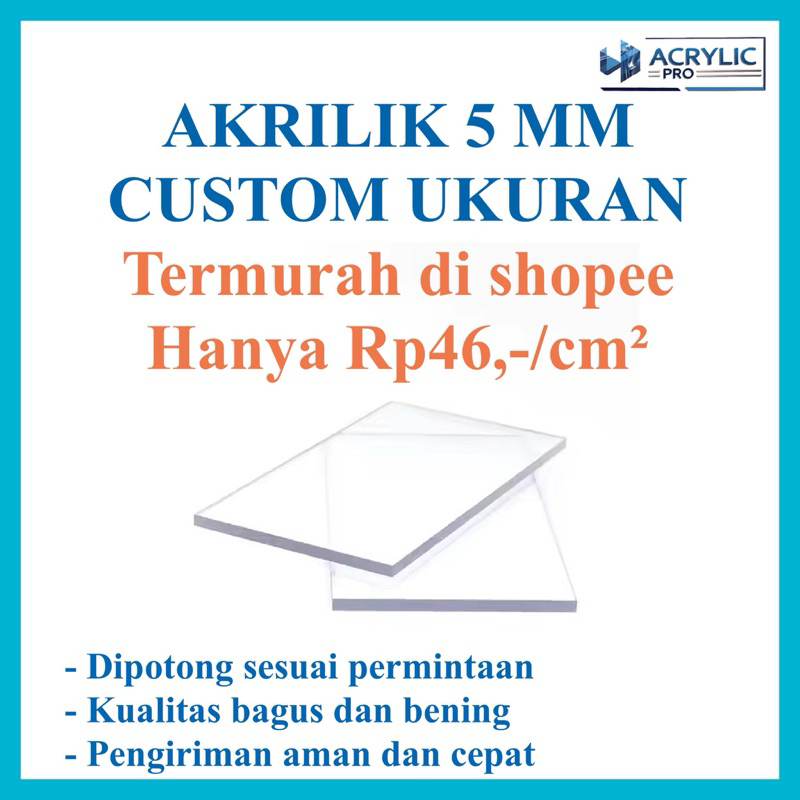 

Akrilik Lembaran Custom Uk Kecil 5mm (Cheapest on shopee)