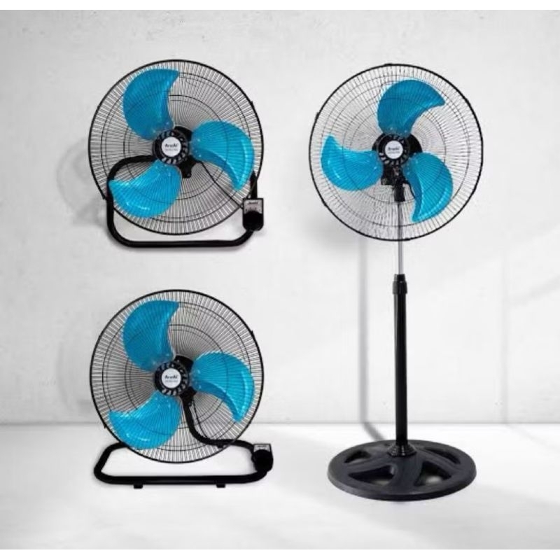 Kipas Angin Arashi Metro Fan AR 118/Kipas Angin Besi 3in1 Arashi/Stand Fan Arashi Besi 3in1