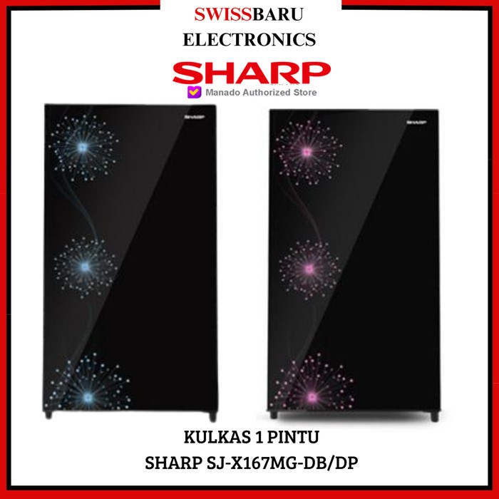 MANADO - KULKAS 1 PINTU SHARP SJ-X167MG-DB/DP