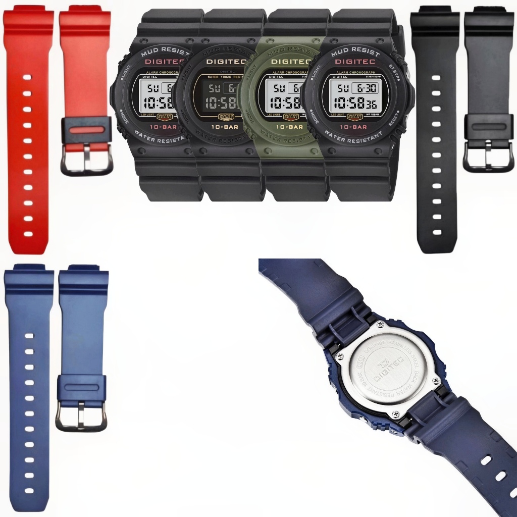Tali Jam Tangan Digitec 5110 Strap Rubber Digitec DG 5110 DG-5110T