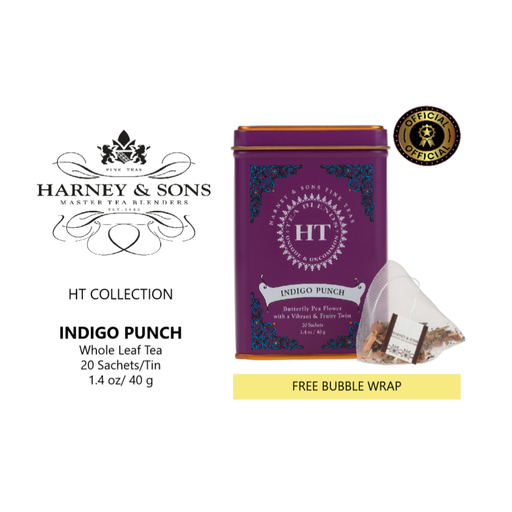 

Harney & Sons, Indigo Punch Tea, HT Collection, Whole Leaf Tea Sachet 20 ct