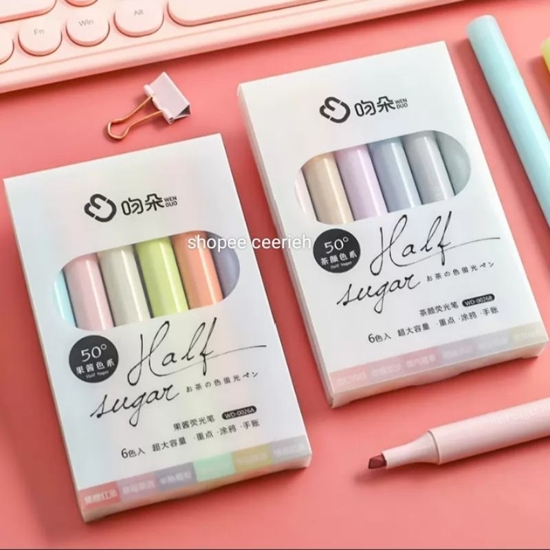 

1 SET 6 PCS STABILO PASTEL HIGHLIGHT PRAKTIS AESTHETIC A033