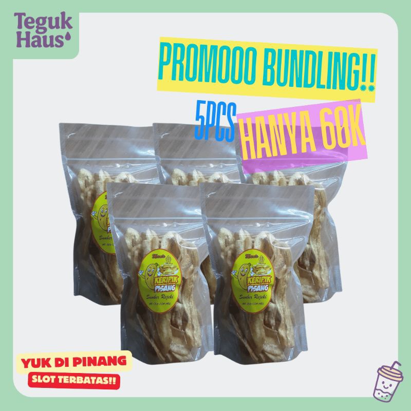 

Kripik Pisang Sumber Rejeki Homemade "Si Manis" Gurih [Promo Bundling 5pcs] 500gr
