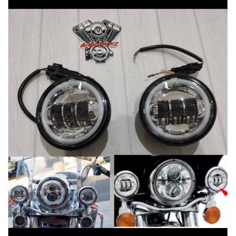 daymaker 4,5 inch ring DRL chrome harley daymaker 4,5motor custom