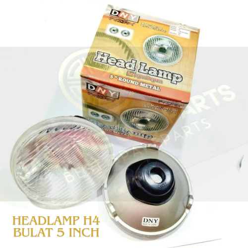 HEAD LAMP / LAMPU DEOAB HALOGEN BULAT 5INCH ( 1SET )