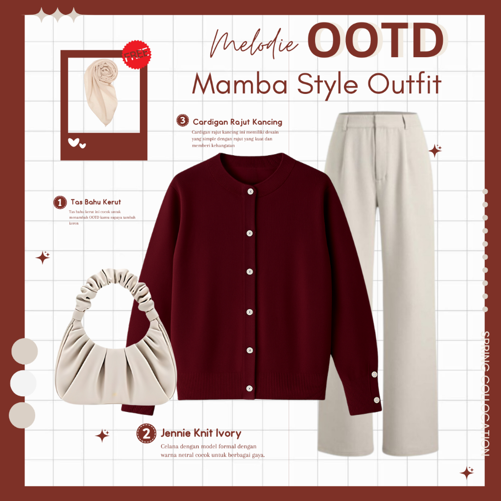 One Set Cardigan Wanita Kekinian | Cardigan Rajut, Celana Knit | OOTD 1 Set Wanita Hangout - MO33